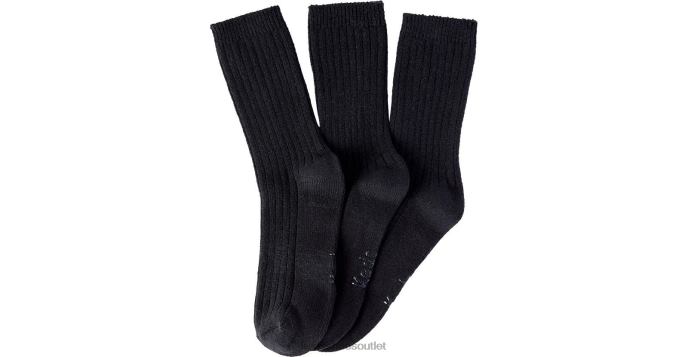 Accessories 3 Pk Crew Boot Socks Women Keds 4D6HZ224 Black