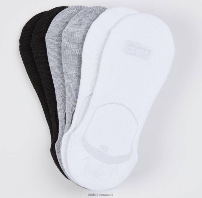 Accessories 6 Pk Classic Sneaker Liner Socks Women Keds 4D6HZ216 Grey Asst