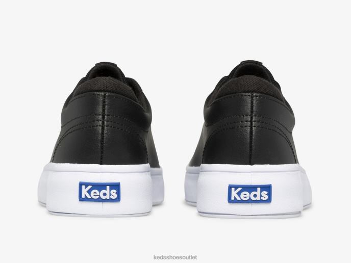 Footwear Alley Leather Sneaker Women Keds 4D6HZ126 Black