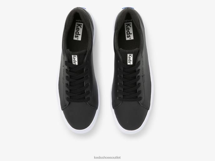 Footwear Alley Leather Sneaker Women Keds 4D6HZ126 Black