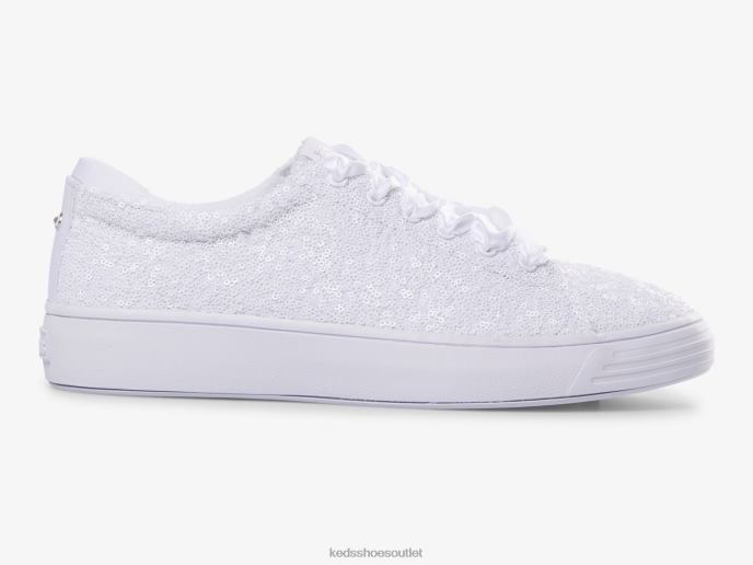 Footwear Alley Sequins Sneaker Women Keds 4D6HZ208 White