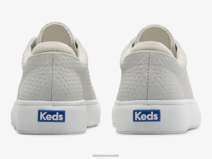 Footwear Alley Suede Deboss Sneaker Women Keds 4D6HZ198 Light Grey