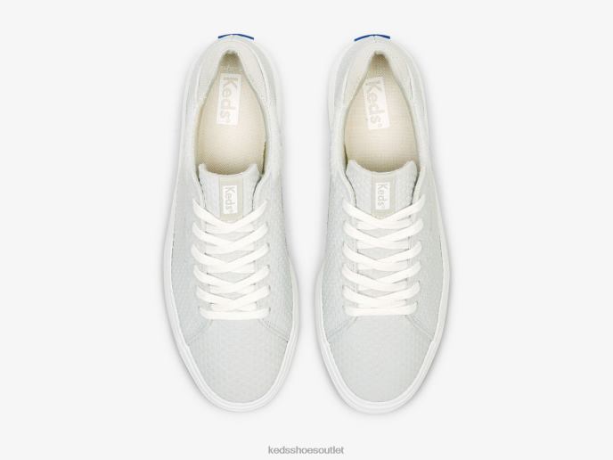 Footwear Alley Suede Deboss Sneaker Women Keds 4D6HZ198 Light Grey