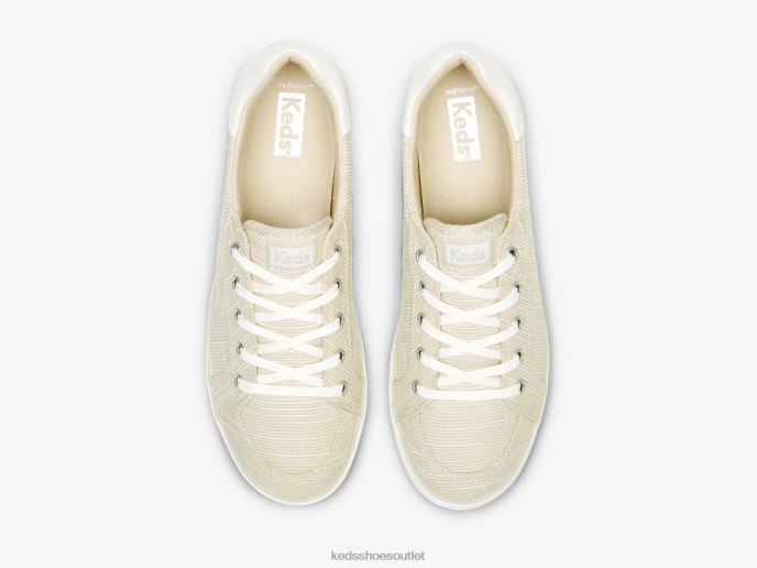 Footwear Center III Slub Stripe Sneaker Women Keds 4D6HZ155 Tan Stripe