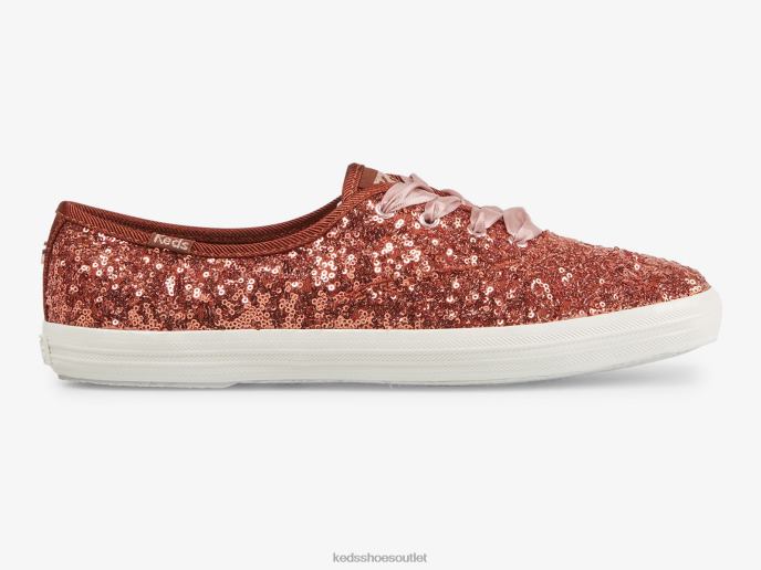 Footwear Champion Sequins Celebration Sneaker Women Keds 4D6HZ188 Burnt Sienna