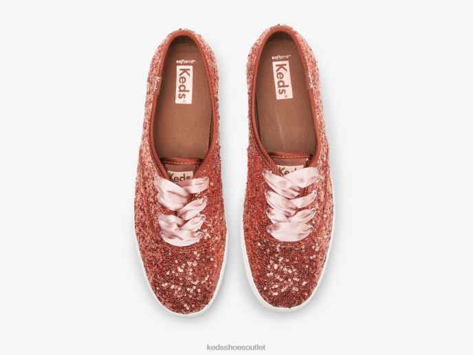 Footwear Champion Sequins Celebration Sneaker Women Keds 4D6HZ188 Burnt Sienna