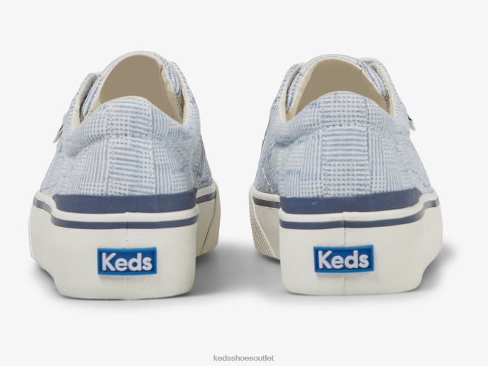 Footwear Jump Kick Duo Canvas Crosshatch Sneaker Women Keds 4D6HZ157 Blue