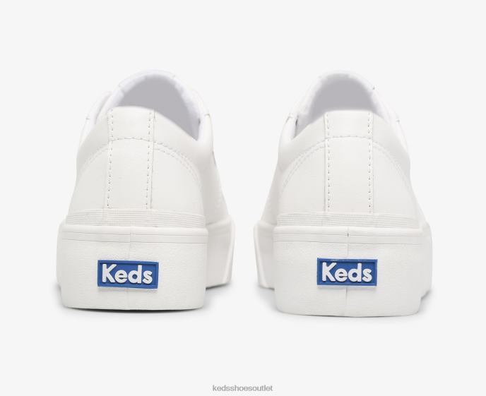 Footwear Jump Kick Duo Leather Sneaker Women Keds 4D6HZ85 White
