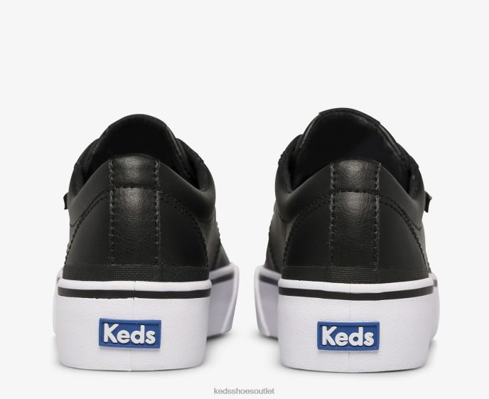 Footwear Jump Kick Duo Leather Sneaker Women Keds 4D6HZ86 Black