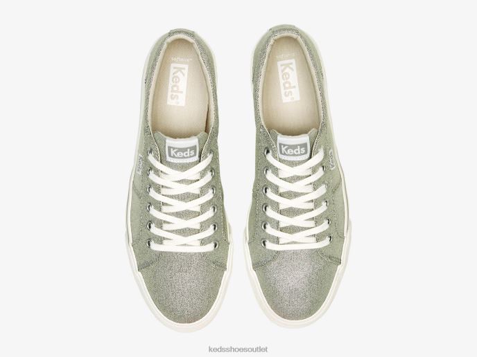 Footwear Jump Kick Duo Textile Metallic Sneaker Women Keds 4D6HZ200 Silver