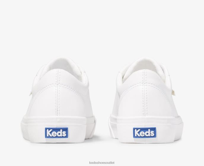 Footwear Jump Kick Leather Sneaker Women Keds 4D6HZ84 White Gold