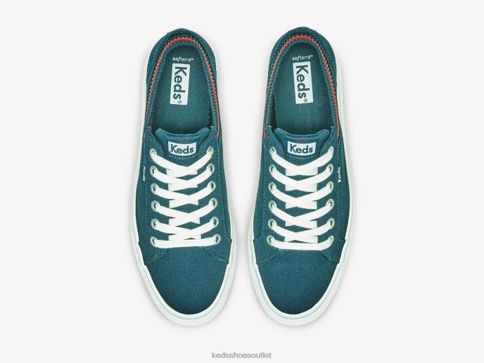 Footwear Jump Kick Rib Knit Collar Sneaker Women Keds 4D6HZ194 Navy Red