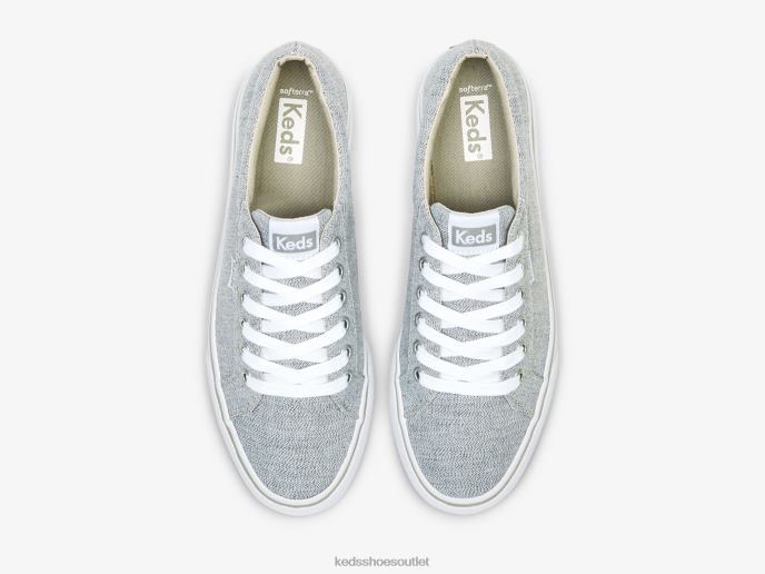 Footwear Jump Kick Textile Linear Static Sneaker Women Keds 4D6HZ205 Grey