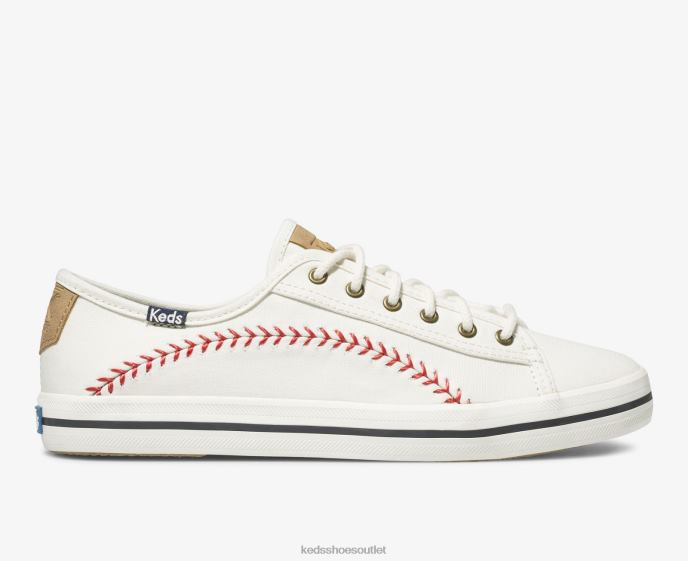 Footwear Kickstart Pennant Sneaker Women Keds 4D6HZ131 Off White Canvas