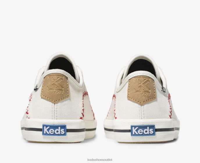 Footwear Kickstart Pennant Sneaker Women Keds 4D6HZ131 Off White Canvas