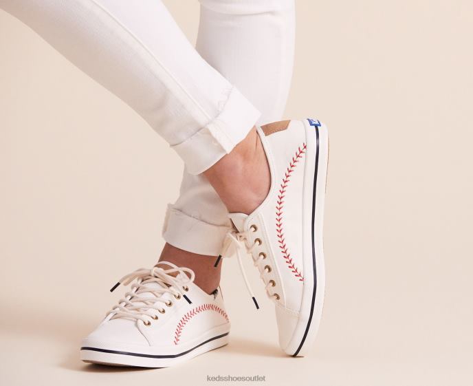 Footwear Kickstart Pennant Sneaker Women Keds 4D6HZ131 Off White Canvas