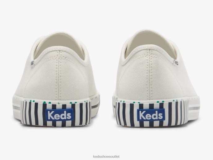 Footwear Kickstart Tennis Stripe Sneaker Women Keds 4D6HZ203 White Navy