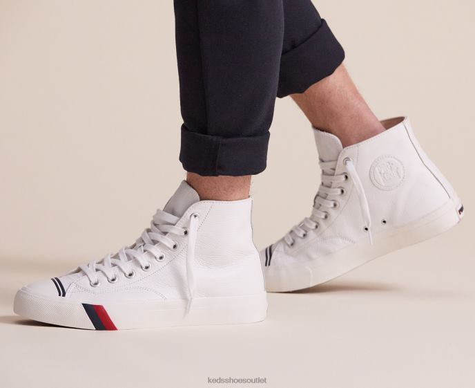 Footwear Royal Hi Leather Sneaker Unisex Keds 4D6HZ143 White