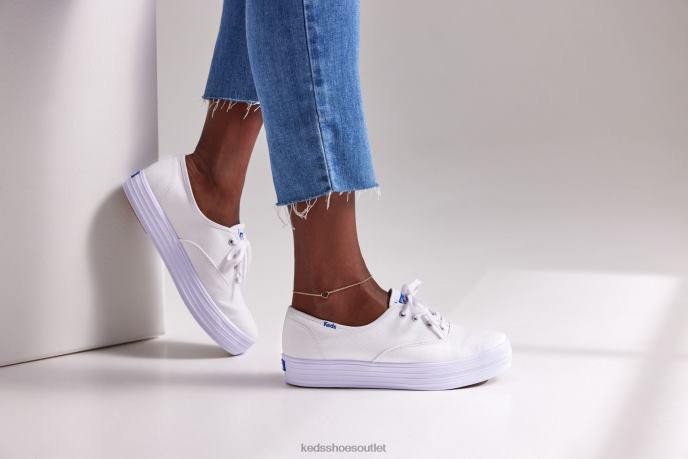 Footwear The Platform Canvas Sneaker Women Keds 4D6HZ87 White