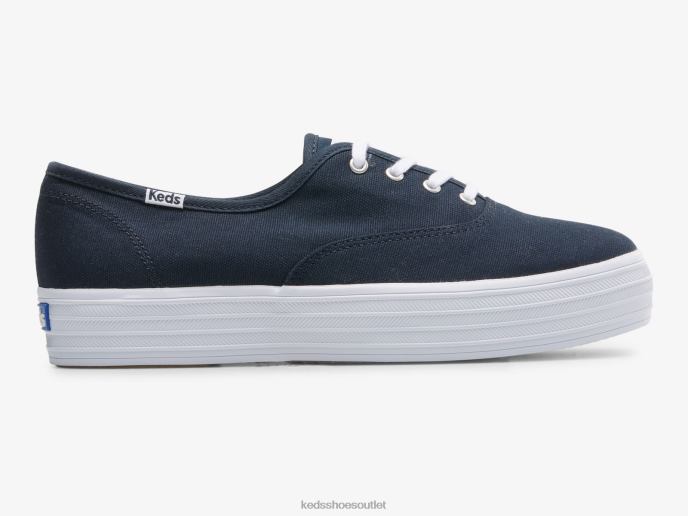 Footwear The Platform Canvas Sneaker Women Keds 4D6HZ88 Navy