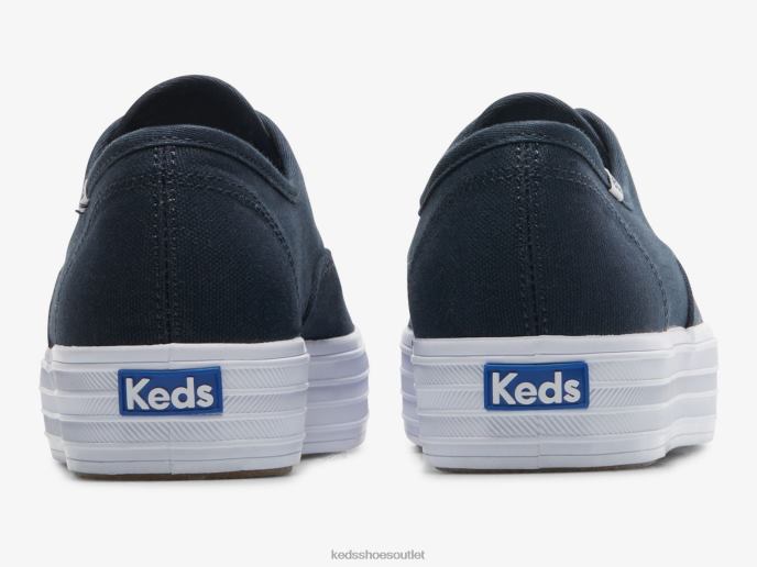 Footwear The Platform Canvas Sneaker Women Keds 4D6HZ88 Navy
