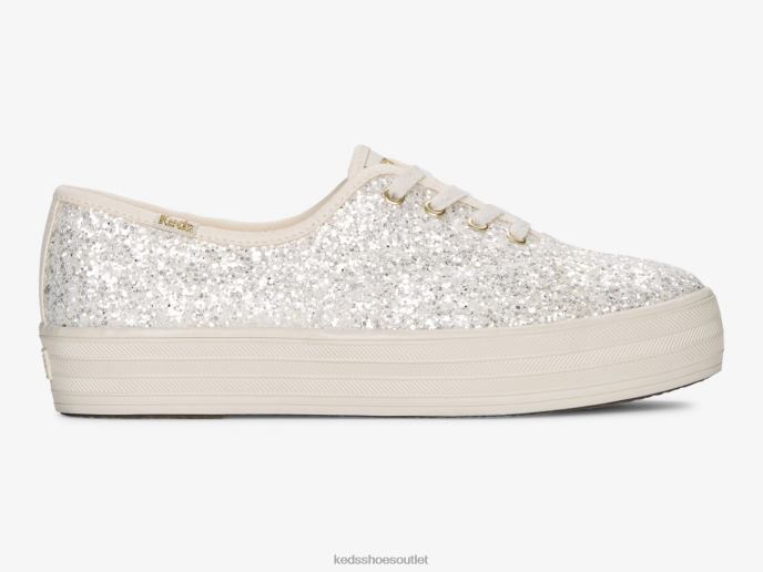 Footwear The Platform Glitter Celebration Sneaker Women Keds 4D6HZ102 Cream