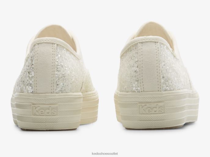 Footwear The Platform Glitter Celebration Sneaker Women Keds 4D6HZ102 Cream