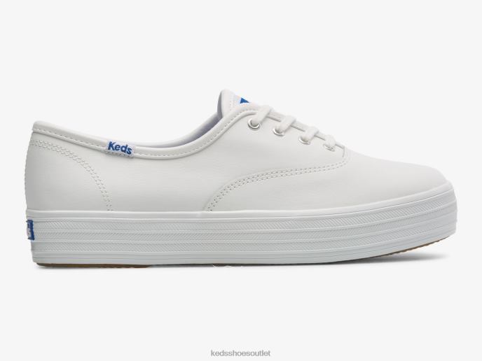 Footwear The Platform Leather Sneaker Women Keds 4D6HZ101 White