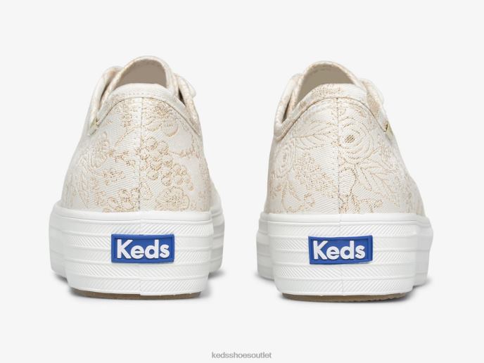 Footwear Triple Kick Colette Jacquard Sneaker Women Keds x Rifle Paper Co. 4D6HZ130 Ivory
