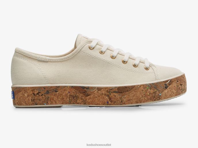 Footwear Triple Kick Cork Foxing Sneaker Women Keds 4D6HZ166 Natural