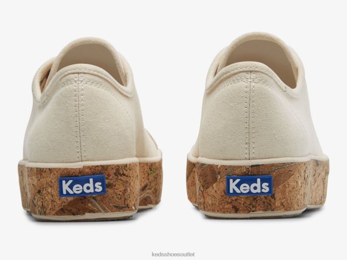 Footwear Triple Kick Cork Foxing Sneaker Women Keds 4D6HZ166 Natural