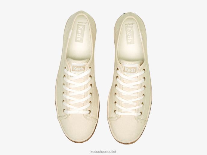 Footwear Triple Kick Cork Foxing Sneaker Women Keds 4D6HZ166 Natural