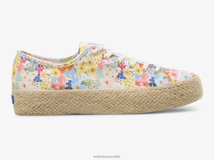 Footwear Triple Kick Jute Margaux Women Keds x Rifle Paper Co. 4D6HZ177 White Multi