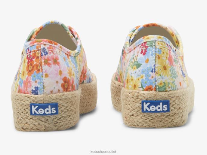 Footwear Triple Kick Jute Margaux Women Keds x Rifle Paper Co. 4D6HZ177 White Multi