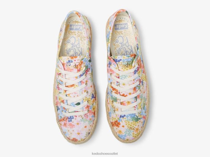 Footwear Triple Kick Jute Margaux Women Keds x Rifle Paper Co. 4D6HZ177 White Multi