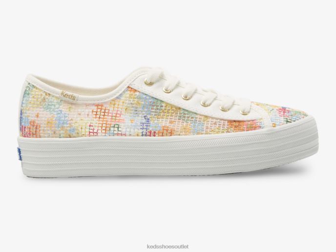 Footwear Triple Kick Mesh Margaux Women Keds x Rifle Paper Co. 4D6HZ181 White Multi