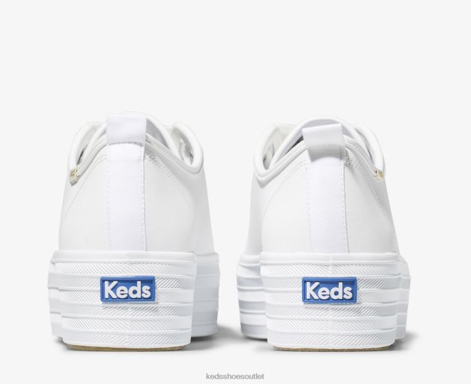 Footwear Triple Up Leather Sneaker Women Keds 4D6HZ90 White