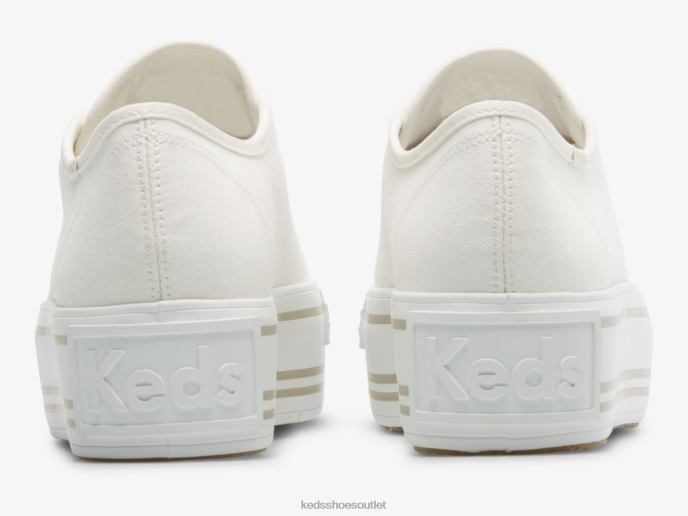 Footwear Triple Up Patchwork Foxing Sneaker Women Keds 4D6HZ191 White