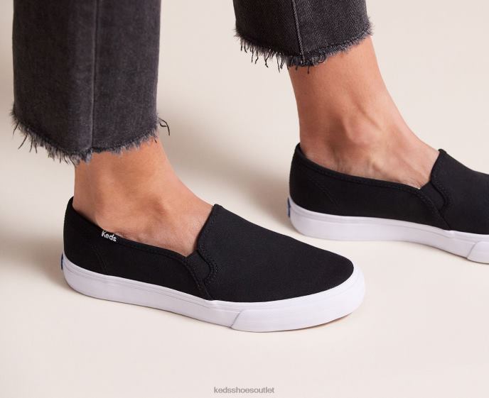 Footwear Double Decker Canvas Slip On Sneaker Women Keds 4D6HZ1 Black