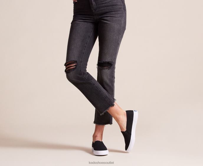 Footwear Double Decker Canvas Slip On Sneaker Women Keds 4D6HZ1 Black