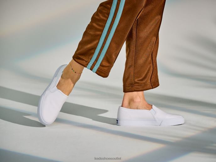 Footwear Double Decker Canvas Slip On Sneaker Women Keds 4D6HZ2 White