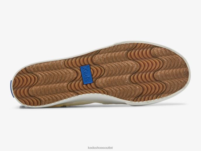 Footwear Double Decker Circle Crochet Slip On Sneaker Women Keds 4D6HZ39 White