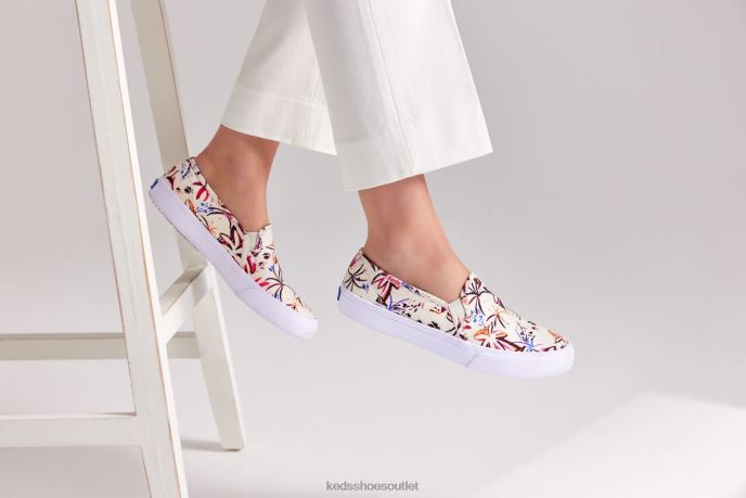 Footwear Double Decker Island Print Slip On Sneaker Women Keds 4D6HZ21 Gray Pink