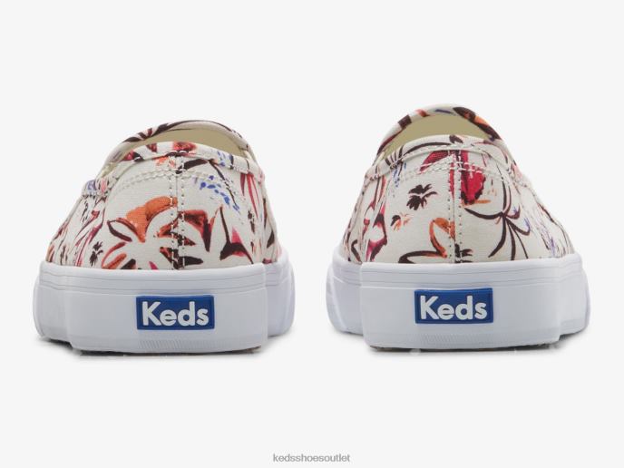 Footwear Double Decker Island Print Slip On Sneaker Women Keds 4D6HZ21 Gray Pink