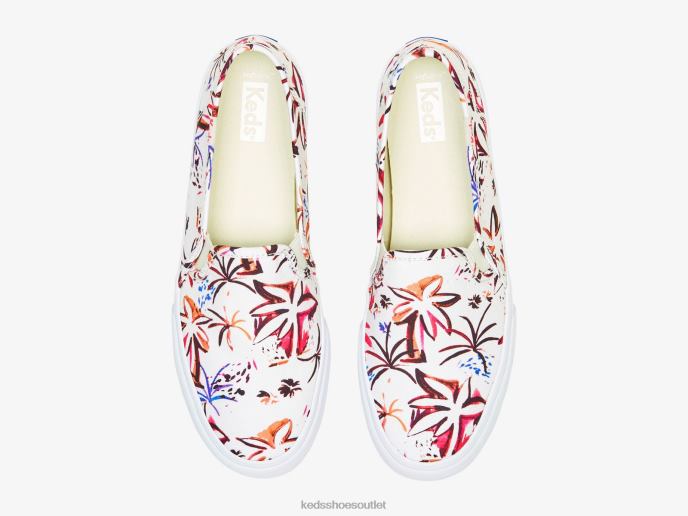 Footwear Double Decker Island Print Slip On Sneaker Women Keds 4D6HZ21 Gray Pink