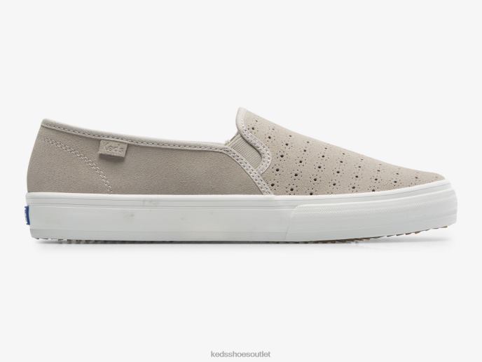Footwear Double Decker Perf Suede Slip On Sneaker Women Keds 4D6HZ68 Grey