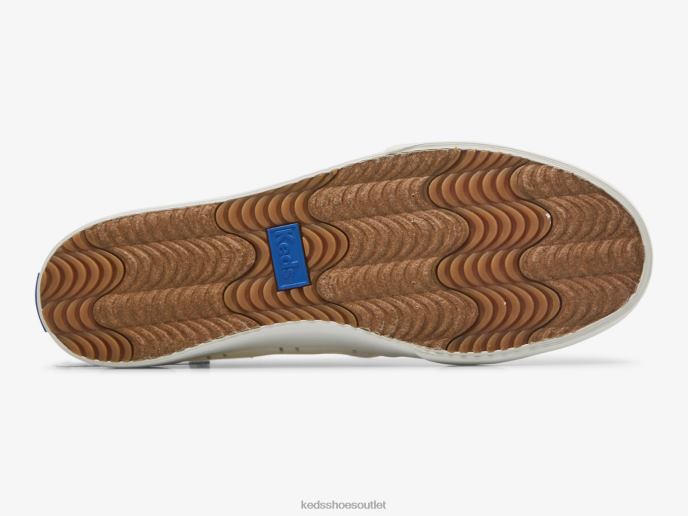 Footwear Double Decker Textile Slip On Sneaker Women Keds 4D6HZ70 Off White Gold