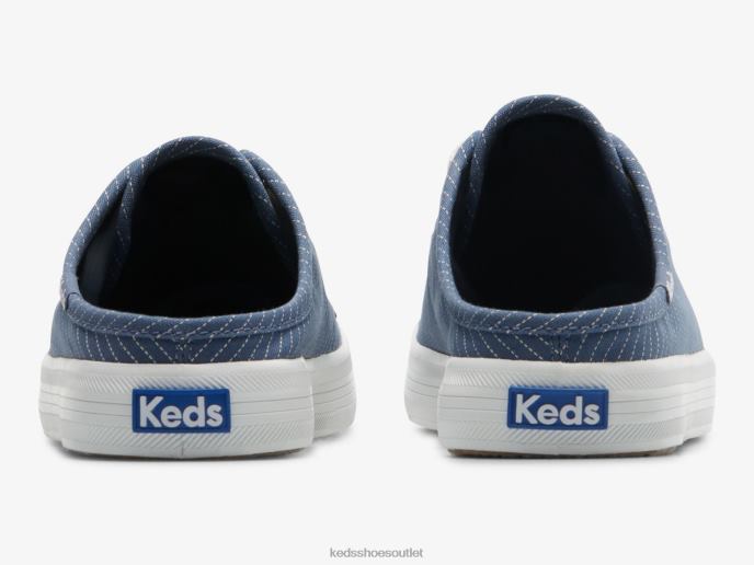 Footwear Kickstart Mule Canvas Stripe Slip On Sneaker Women Keds 4D6HZ45 Blue