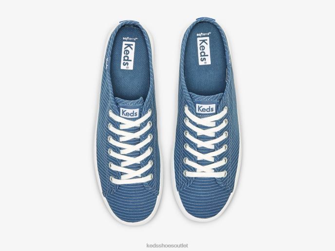 Footwear Kickstart Mule Canvas Stripe Slip On Sneaker Women Keds 4D6HZ45 Blue