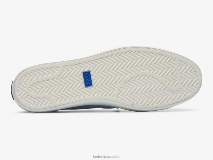 Footwear Kickback Canvas Dots Print Sneaker Women Keds 4D6HZ62 Light Blue Silver